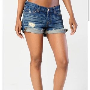 J Brand Distressed Denim Shorts, Size 25